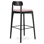 Барный стул из массива ясеня с обивкой из рогожки Elegant Ash Shape варинант исполнения - 3 | Loft Concept в Липецке