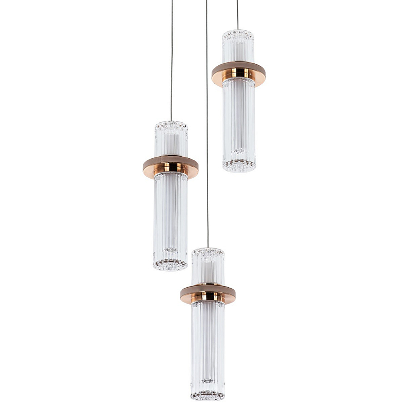 Подвесной светильник золото Trio Odile Acrylic Tube Hanging Lamp Gold Глянцевое золото Прозрачный Подвесной светильник золото Trio Odile Acrylic Tube Hanging Lamp Gold Глянцевое золото Прозрачный в Липецке | Loft Concept