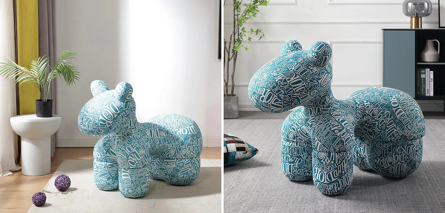 Детское дизайнерское кресло Pony Chair Dior Blue Детское дизайнерское кресло Pony Chair Dior Blue - Loft-Concept в Липецке