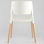 Пластиковый стул на ножках из массива бука Ferret White варинант исполнения - 6 | Loft Concept в Липецке