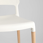 Пластиковый стул на ножках из массива бука Ferret White варинант исполнения - 8 | Loft Concept в Липецке