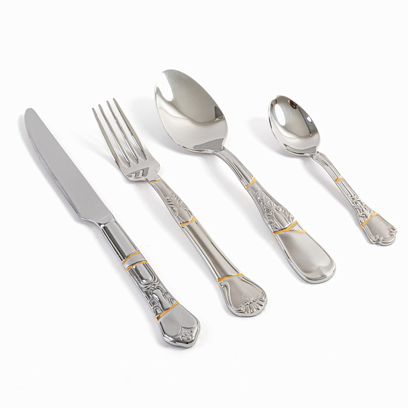 Набор столовых приборов Seletti Cutlery set Сталь Набор столовых приборов Seletti Cutlery set Сталь в Липецке | Loft Concept