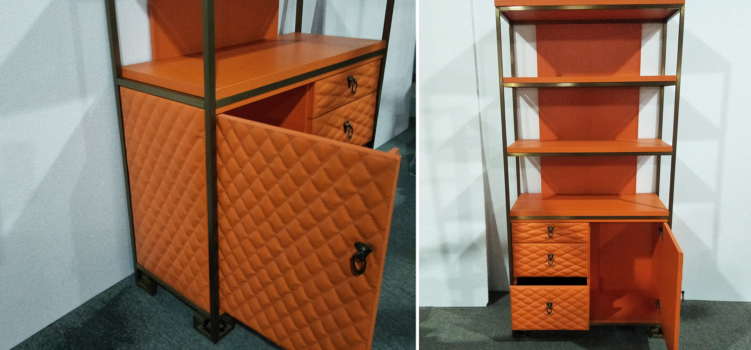 Стеллаж Bookcase Leather Capitone Стеллаж Bookcase Leather Capitone - Loft-Concept в Липецке