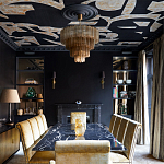 Обои ручная роспись в стиле Арт-деко Symphony Original colourway on Flint silk dupion варинант исполнения - 2 | Loft Concept в Липецке