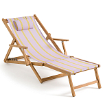 Шезлонг из акации и ткани Venezuela варинант исполнения - 2 | Loft Concept в Липецке