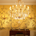 Обои ручная роспись Badminton Deep Rich Gold gilded paper варинант исполнения - 4 | Loft Concept в Липецке