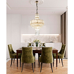 Люстра с декором из мрамора и хрусталя Dione Marble Crystal Chandelier варинант исполнения - 2 | Loft Concept в Липецке