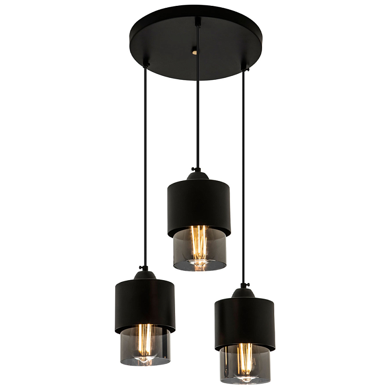 Каскадный светильник с 3-мя плафонами из дымчатого стекла Volta Flos Cascade Hanging Lamp Стекло Смок Черный Каскадный светильник с 3-мя плафонами из дымчатого стекла Volta Flos Cascade Hanging Lamp Стекло Смок Черный в Липецке | Loft Concept