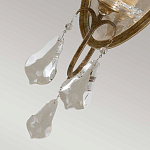 Бра с овальным зеркальным основанием с лампой в виде свечи и хрустальными подвесками Feiss варинант исполнения - 4 | Loft Concept в Липецке