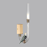 Бра с прозрачной изогнутой трубкой и декоративной фигуркой птицы Ganthea варинант исполнения - 3 | Loft Concept в Липецке