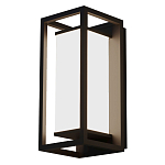 Уличный настенный светильник прямоугольный с чёрной рамкой Высота 35 см Geometric Glow варинант исполнения - 1 | Loft Concept в Липецке
