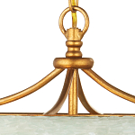 Подвесной светильник с каскадом из стеклянных декоративных элементов на золотом каркасе Shining Sea Glass варинант исполнения - 2 | Loft Concept в Липецке