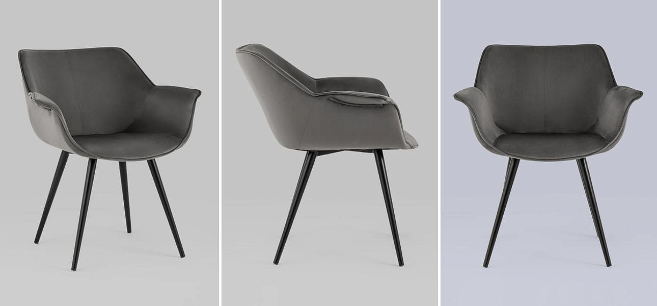 Стул Mason chair Темно-Серый велюр Стул Mason chair Темно-Серый велюр - Loft-Concept в Липецке