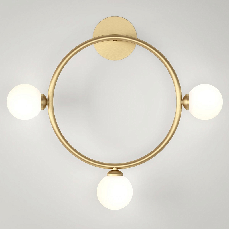 Бра Areti Circle Wall Золотой Белый Бра Areti Circle Wall Золотой Белый в Липецке | Loft Concept