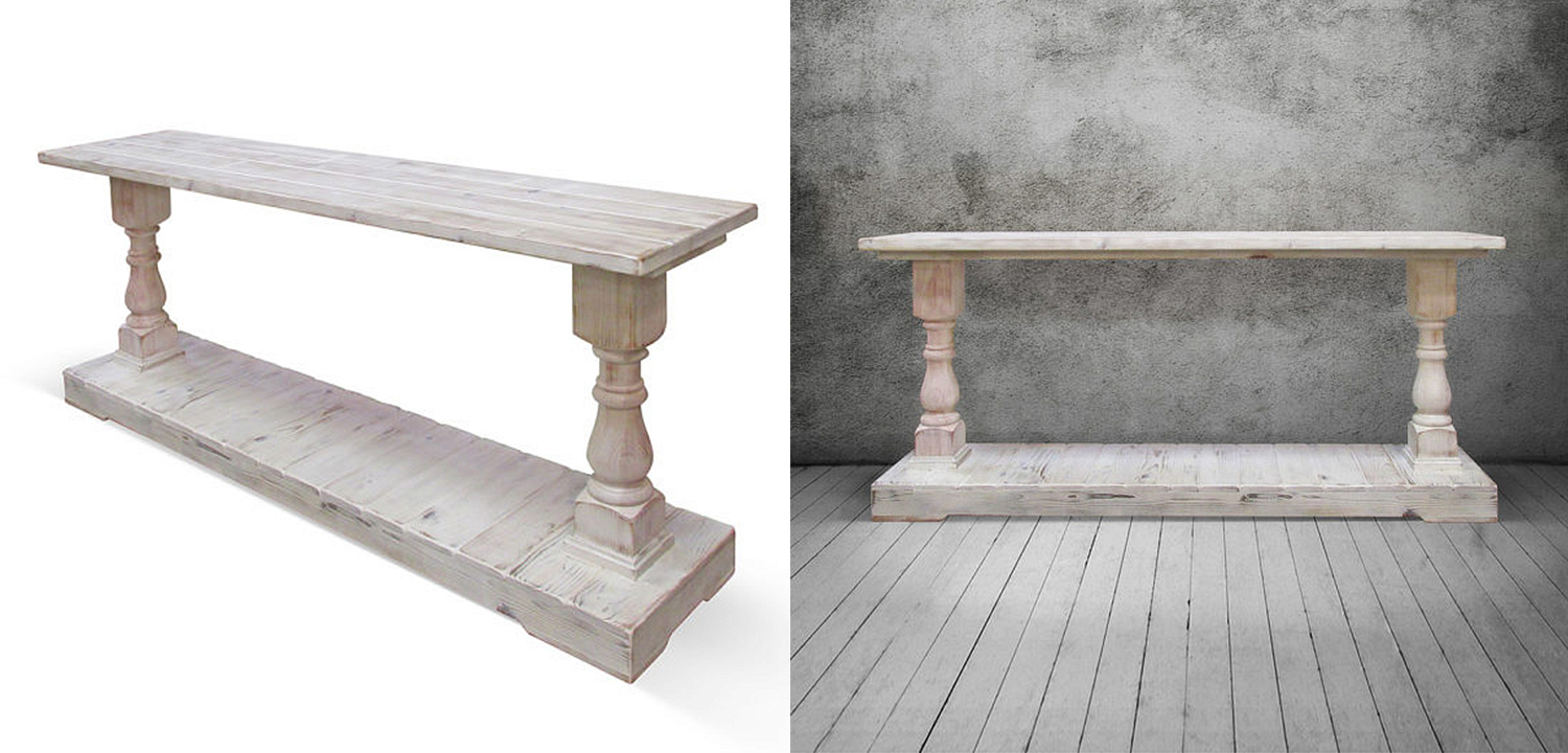 Консоль Oxford Washed Antique White Console Консоль Oxford Washed Antique White Console - Loft-Concept в Липецке