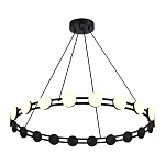 Люстра кольцевая с круглыми светодиодными источниками света Maxine Light варинант исполнения - 4 | Loft Concept в Липецке