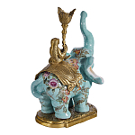 Подсвечник в виде слона из фарфора с бронзовыми элементами Elephant in the Garden of Eden варинант исполнения - 3 | Loft Concept в Липецке