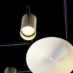 Потолочный светильник с 8-ю цилиндрическими плафонами цвета латунь TRIBES CHANDELIER варинант исполнения - 5 | Loft Concept в Липецке