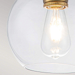 Подвесной светильник латунного цвета с прозрачным стеклянным плафоном Feiss варинант исполнения - 8 | Loft Concept в Липецке