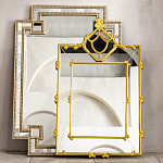 Зеркало прямоугольное Golden Classic Ornament Mirror варинант исполнения - 5 | Loft Concept в Липецке