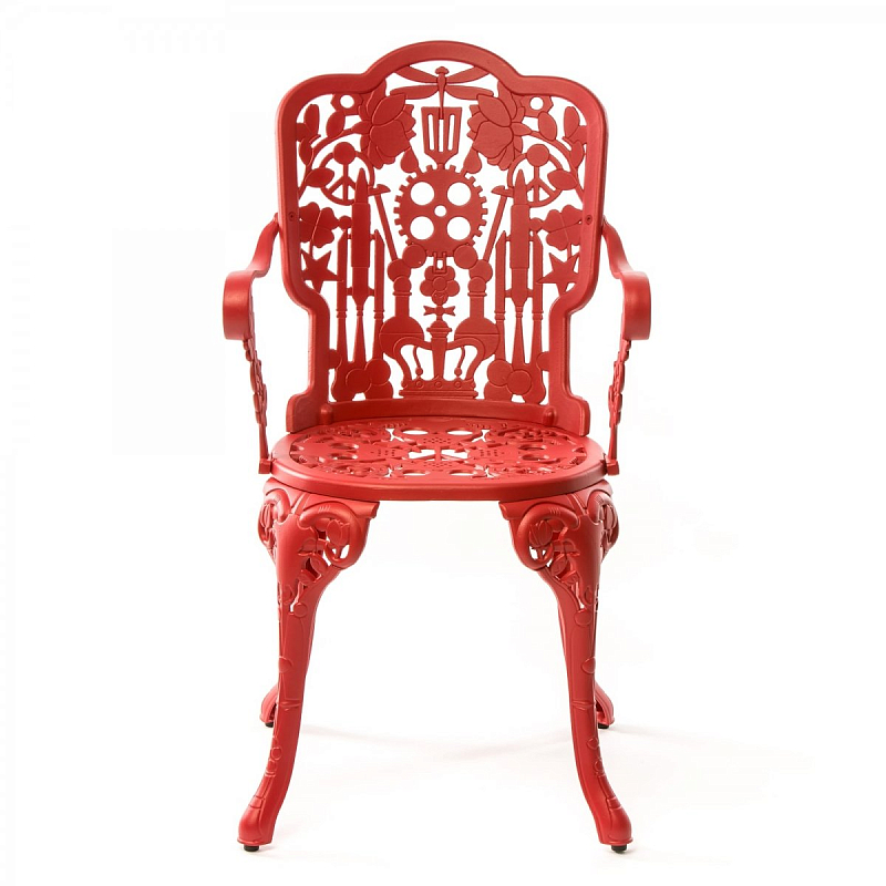 Стул Seletti Industry Collection ALUMINIUM ARMCHAIR – RED Красный Стул Seletti Industry Collection ALUMINIUM ARMCHAIR – RED Красный в Липецке | Loft Concept