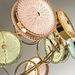 Люстра с плафонами из разноцветного стекла Glass Peonies варинант исполнения - 4 | Loft Concept в Липецке