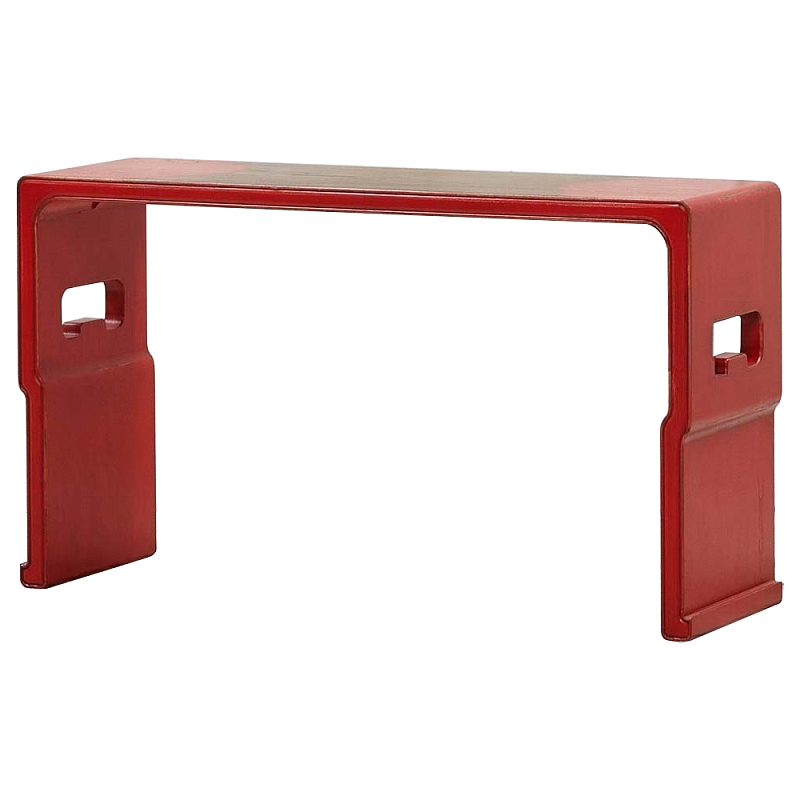 Деревянная консоль Porcher Red Concole Красный Коричневый Деревянная консоль Porcher Red Concole Красный Коричневый в Липецке | Loft Concept