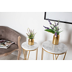 Столик дизайнерский Beige marble варинант исполнения - 3 | Loft Concept в Липецке