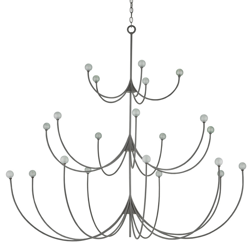 Люстра многоярусная светодиодная Traditional Clean Lines Серый Люстра многоярусная светодиодная Traditional Clean Lines Серый в Липецке | Loft Concept