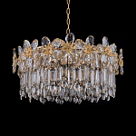 Люстра круглая с декоративными элементами в виде крупных хрустальных цветов Palace Gardens варинант исполнения - 2 | Loft Concept в Липецке