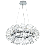 Круглая подвесная люстра Crystal Dandelions Chrome Chandelier варинант исполнения - 2 | Loft Concept в Липецке