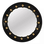 Зеркало черное с круглыми золотыми декоративными элементами Prince of the Church варинант исполнения - 1 | Loft Concept в Липецке