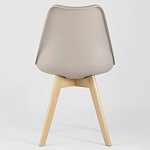 Стул с основой из пластика и мягким сиденьем Arvika Beige варинант исполнения - 4 | Loft Concept в Липецке