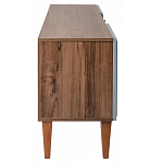 ТВ-тумба серая из массива бука с 2-мя дверками и ящиком Wenge Light варинант исполнения - 3 | Loft Concept в Липецке