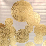 Обои ручная роспись в стиле Арт-деко Namban Colourway SC-289 on gold gilded paper варинант исполнения - 2 | Loft Concept в Липецке