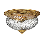 Потолочный светильник цвета латунь с прозрачным рифленым плафоном в форме чаши Hinkley варинант исполнения - 1 | Loft Concept в Липецке