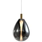 Подвесной светильник со стеклянным плафоном в форме капли дымчатого цвета NAOMI drop smoke варинант исполнения - 3 | Loft Concept в Липецке