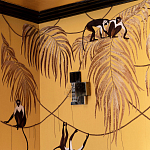 Обои с вышивкой ручной работы Étienne Original colourway on wool sateen варинант исполнения - 6 | Loft Concept в Липецке