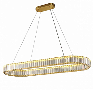 Хрустальная Люстра Crystal Овальной формы  Золото