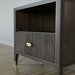 Прикроватная тумбочка с полкой Elsa Dreams Walnut  варинант исполнения - 3 | Loft Concept в Липецке