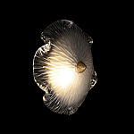 Бра в форме прозрачного стеклянного цветка с рельефной текстурой Textured Glass варинант исполнения - 2 | Loft Concept в Липецке