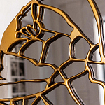 Зеркало кругле в декоративной раме золотого цвета Golden Ratio варинант исполнения - 2 | Loft Concept в Липецке