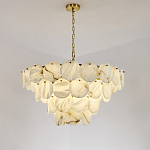 Люстра подвесная четырехъярусная с подвесками в форме дисков Cryptocrystalline Stone варинант исполнения - 7 | Loft Concept в Липецке