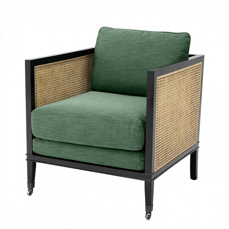 Кресло Eichholtz Chair Lauriston Зеленый Черный Кресло Eichholtz Chair Lauriston Зеленый Черный в Липецке | Loft Concept