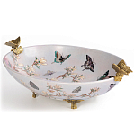 Белое фарфоровое блюдо с изображением бабочек Eden Garden варинант исполнения - 4 | Loft Concept в Липецке