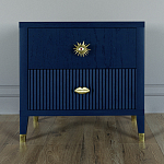 Тумба прикроватная с двумя ящиками Elsa Dreams Blue варинант исполнения - 5 | Loft Concept в Липецке