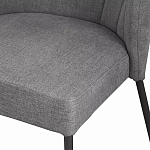 Стул серый с широкой закругленной спинкой Chair Gray Attractive варинант исполнения - 7 | Loft Concept в Липецке