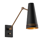 Бра черного цвета с конусным металлическим плафоном Alora варинант исполнения - 1 | Loft Concept в Липецке