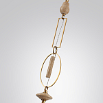 Подвесной светильник со стеклянным плафоном и декоративной вставкой из текстурного камня Tectona  варинант исполнения - 6 | Loft Concept в Липецке