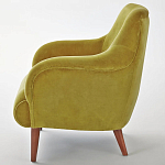 Кресло велюровое горчичного цвета Diaspro Mustard Armchair варинант исполнения - 4 | Loft Concept в Липецке